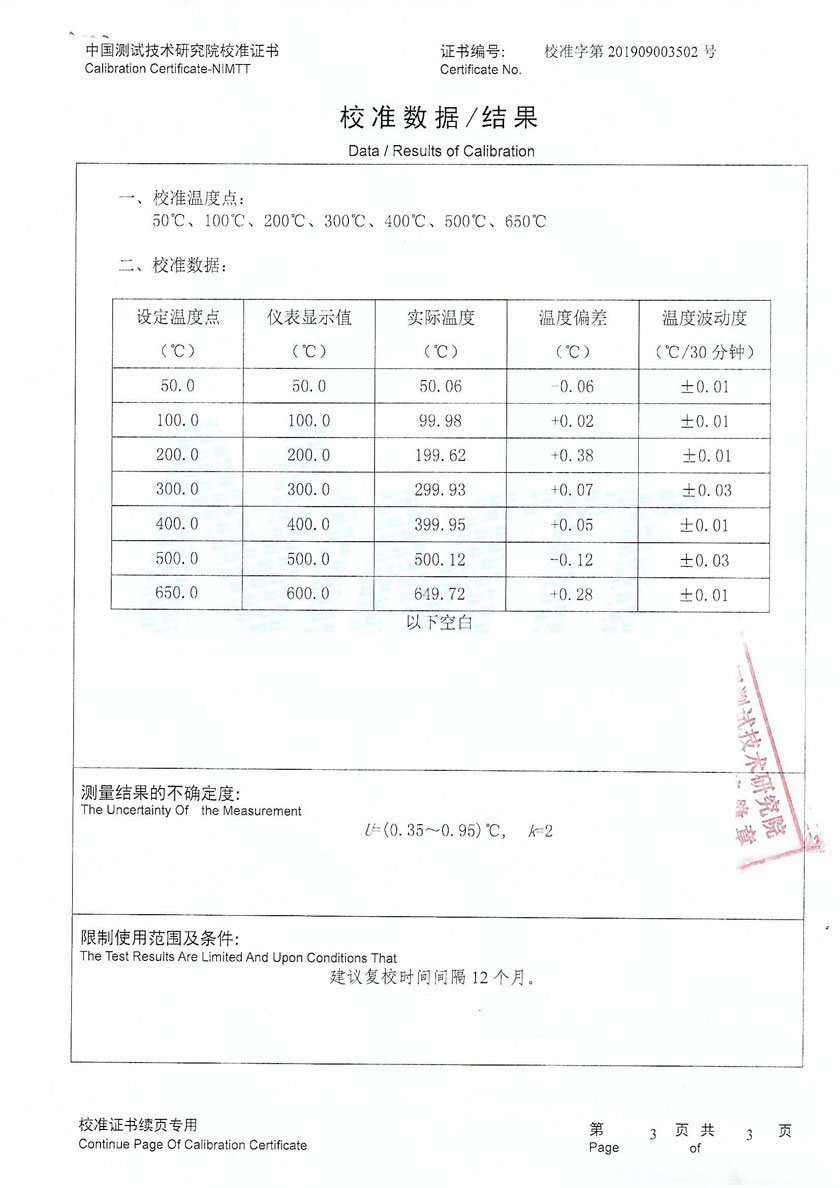 濰坊綠霸化工有限公司-干體爐案例(50℃-600℃)