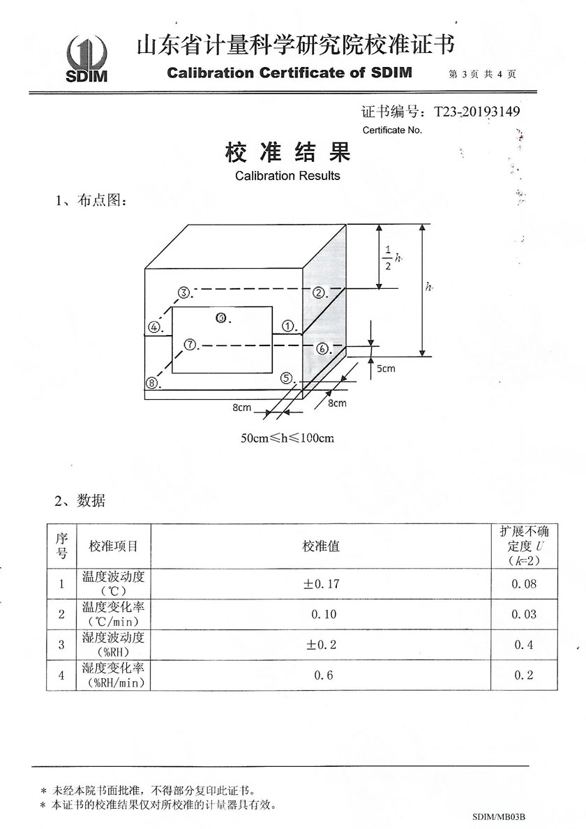 江西品正計量校準技術有限公司-溫濕度標準箱案例